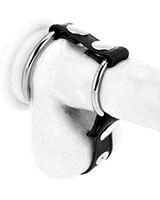 (Bild für) Hodenteiler aus Leder mit auswechselbaren Cockringen
