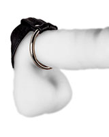 Cock Ring with Leather Strap