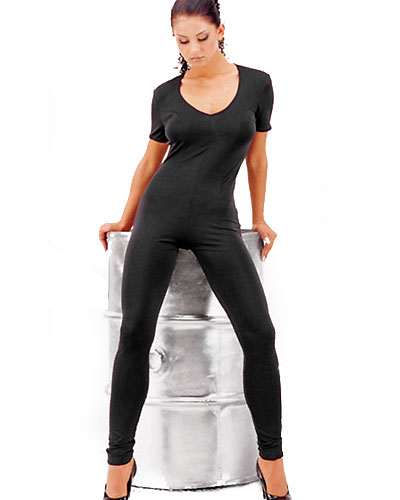 (Bild für) Catsuit mit kurzen Ärmeln