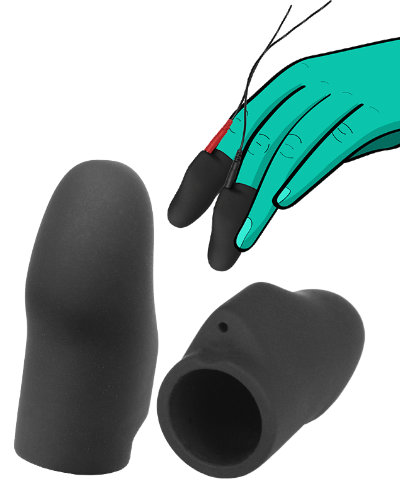 ElectraStim Silicone Noir EXPLORER Finger Sleeves