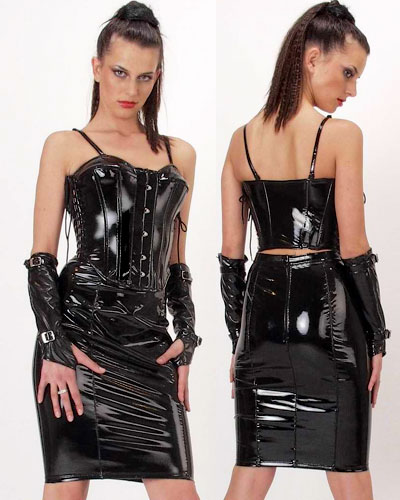 (Bild für) Bleistiftrock aus Stretchlack