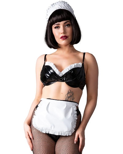 (Bild für) French Maids-Set aus weißem Lack