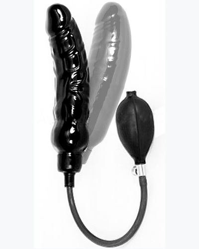 Aufpumpbarer Dildo aus Latex - 17 cm - auch mit Kern