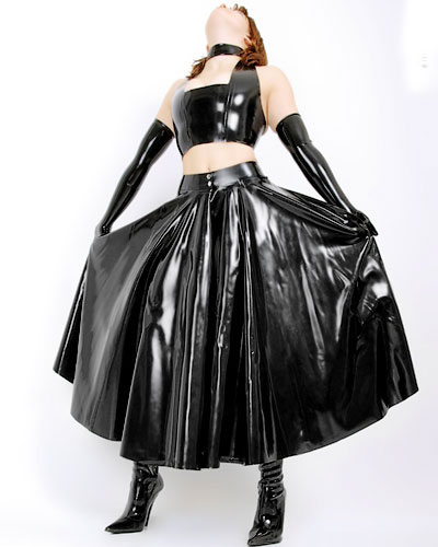 (Bild für) Langer weiter Rock aus geklebtem Latex
