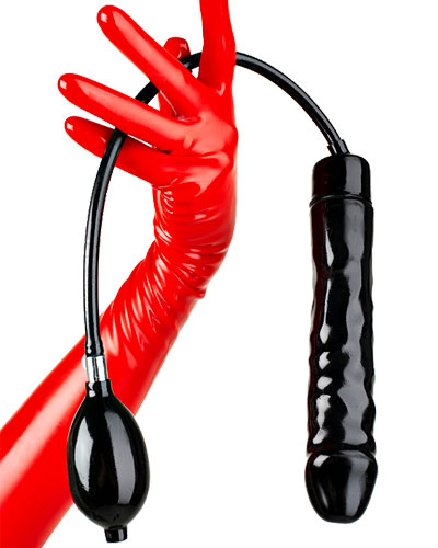 Aufpumpbarer Dildo aus Latex - 17 cm