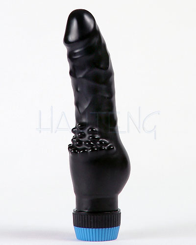 (Bild für) Penisvibrator aus Latex mit Stimulationsnoppen - 18,5 cm