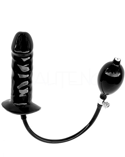 Aufpumpbarer fester Latexdildo mit weichem Kern - 12 cm