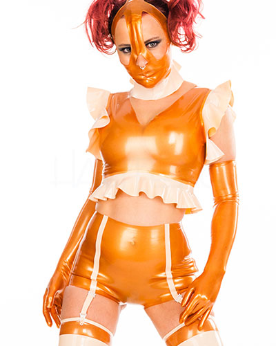 (Bild für) Hochgeschnittenes Strapshöschen aus Latex