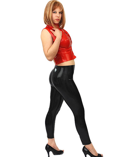 Anatomisch getauchte Latexleggings - wahlweise mit Innendildo(s)