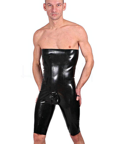 (Bild für) Anatomische extra hohe Latexbermuda mit Kondom und Analoptionen