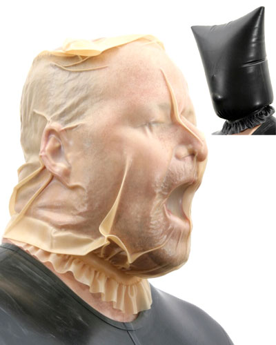 (Bild für) Atemkontrollhaube aus Latex - Vakuumhaube