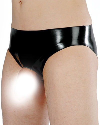 (Bild für) Anatomischer Latexslip von Fetisso mit Penis-Hodenöffnung