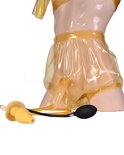 Selbstklistier-Windelhose aus Latex mit Pisshülle und Analplug