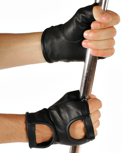 (Bild für) Kurze fingerlose Handschuhe aus Leder