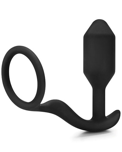 b-Vibe SNUG & TUG gewichteter Analplug mit Cockring