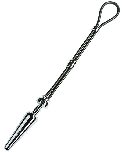 (Bild für) Cock-Grip mit Alu-Plug Penishodenschlaufe mit Analplug - Medium