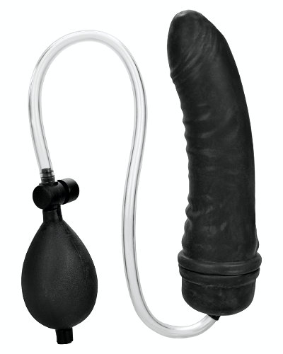 (Bild für) Aufpumpbarer Butt Plug aus Latex - 16,5 cm - schwarz