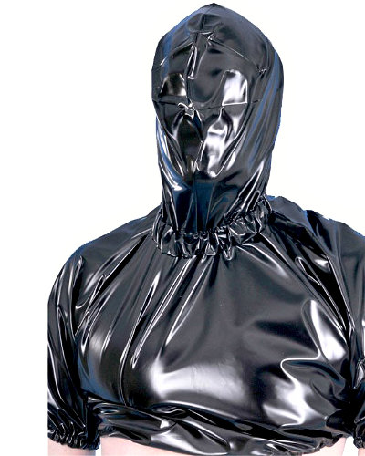 (Bild für) Atem-Henkershaube aus PVC mit kurzen Ärmeln in Standardfarben