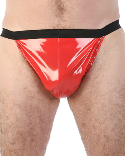 Herren-String aus PVC mit Ausbuchtung