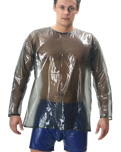 (Bild für) T-Shirt aus PVC mit langen Ärmeln und RV hinten