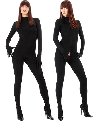 Catsuit mit Handschuhen, Füßen und Schrittreißverschluß