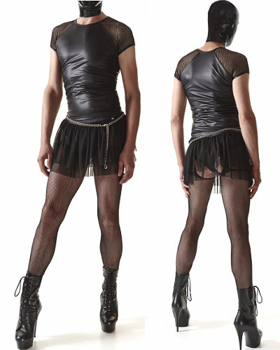 (Bild für) Crossdresser Mesh-Minirock von Regnes Fetish Planet