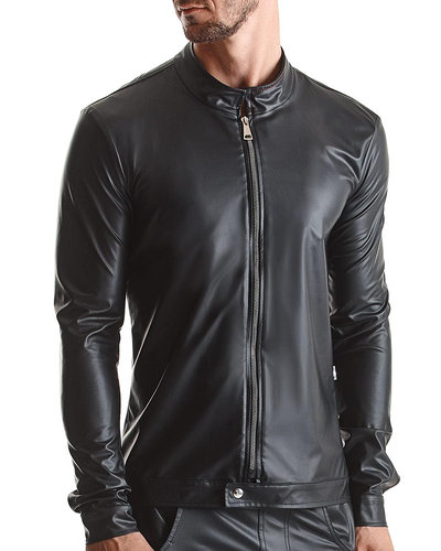 (Bild für) Kurze Jacke aus mattem Wetlook von Regnes Fetish Planet