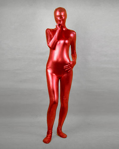 (Bild für) Metallic Look Zenshin Tights-Anzug in rot