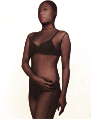 (Bild für) Zenshin Tights-Anzug - halbtransparent schwarz
