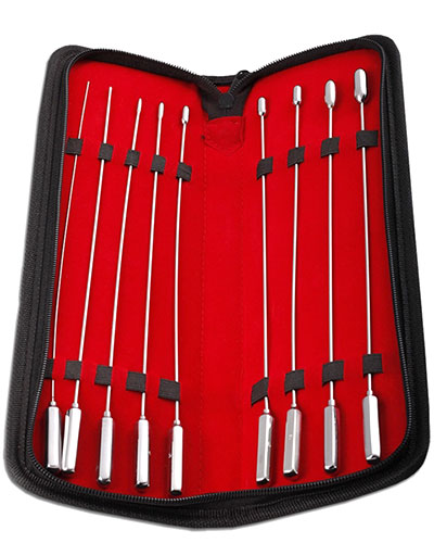 (Bild für) 8-teiliges Edelstahl Dilatorenset ROSEBUD Urethral Sounds Kit