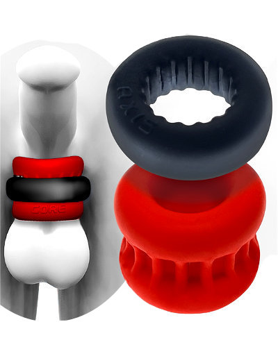 Oxballs ULTRACORE - Core Ballstretcher + Axis Ring - Red Ice