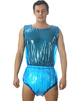 PVC Adult Baby Jump Suit with Snap Fasteners for HER and HIM
