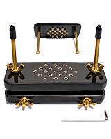 Acryl-Hodenpresse mit verstellbaren Innendornen - schwarz-gold (Bild für) Acryl-Hodenpresse mit verstellbaren Innendornen - schwarz-gold