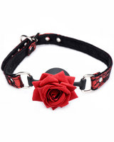 Silicone Ball Gag with Red Rose